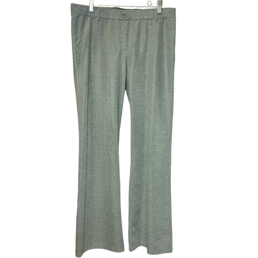 Betabrand Gray Knit Flare Trousers